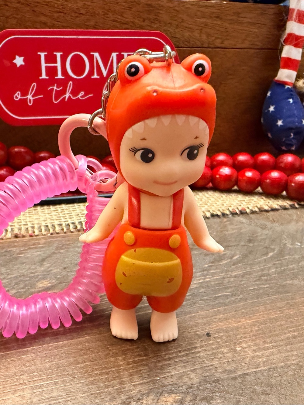Dinosaur Sonny Angel Bag Charm Handmade Keychain Figure GUC Collectible